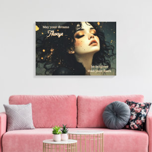 Celestial Reverie / Stardust & Shadows Quote Canvas Print