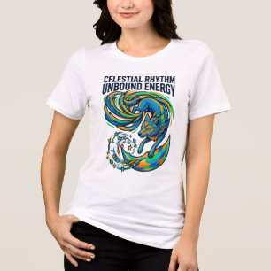 Celestial Rhythm Unbound Energy Mystic Wolf Graphi Tri-Blend Shirt