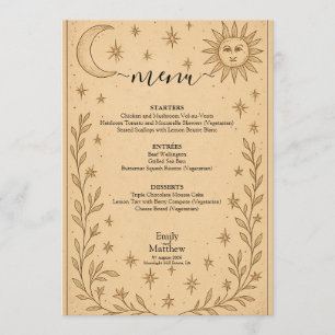 Celestial Romance Mystical Celestial Design Menu