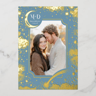 Celestial Romantic Starry Night Wedding Photo