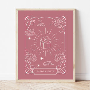 Celestial Rose Baby Shower Cards & Gifts Sign