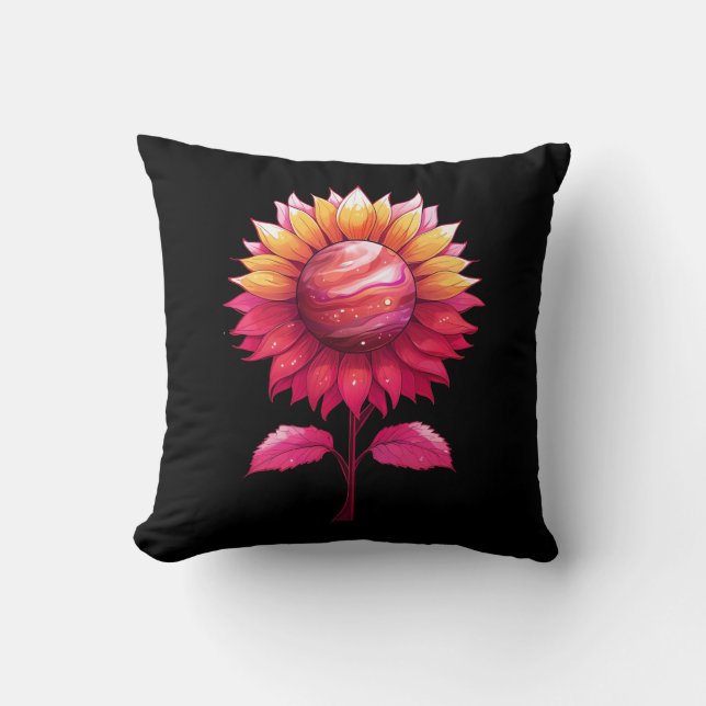 Celestial Rose-black Cushion (Front)
