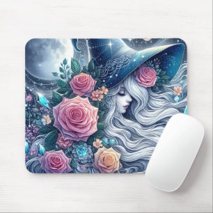 Celestial Rose Witch Dreamscape Mouse Mat