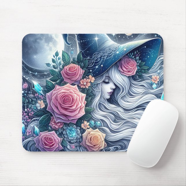 Celestial Rose Witch Dreamscape Mouse Mat (With Mouse)