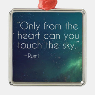 Celestial Rumi Quote Metal Tree Decoration
