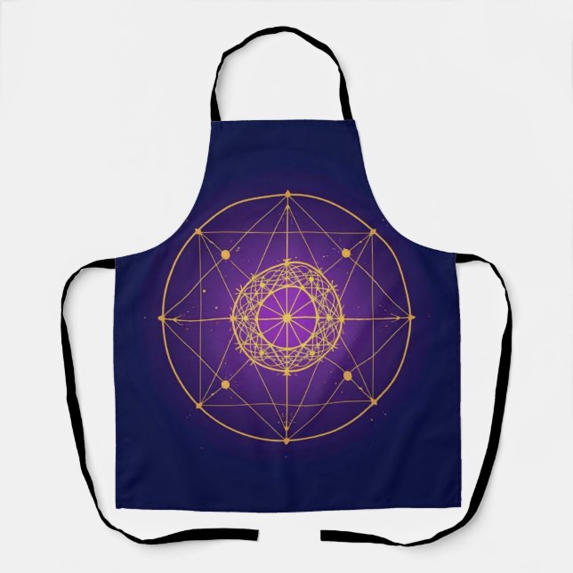 Celestial Sacred Mandala – Mystic Geometry Apron (Front)