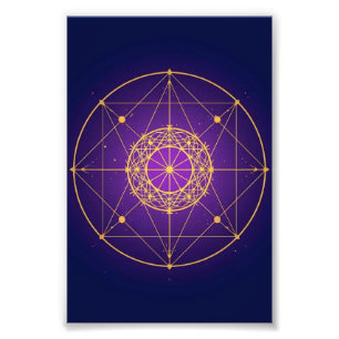 Celestial Sacred Mandala – Mystic Geometry Photo Print