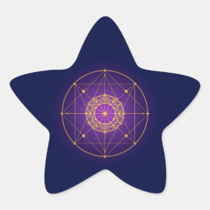 Celestial Sacred Mandala – Mystic Geometry Star Sticker