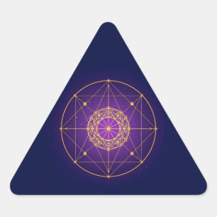 Celestial Sacred Mandala – Mystic Geometry Triangle Sticker