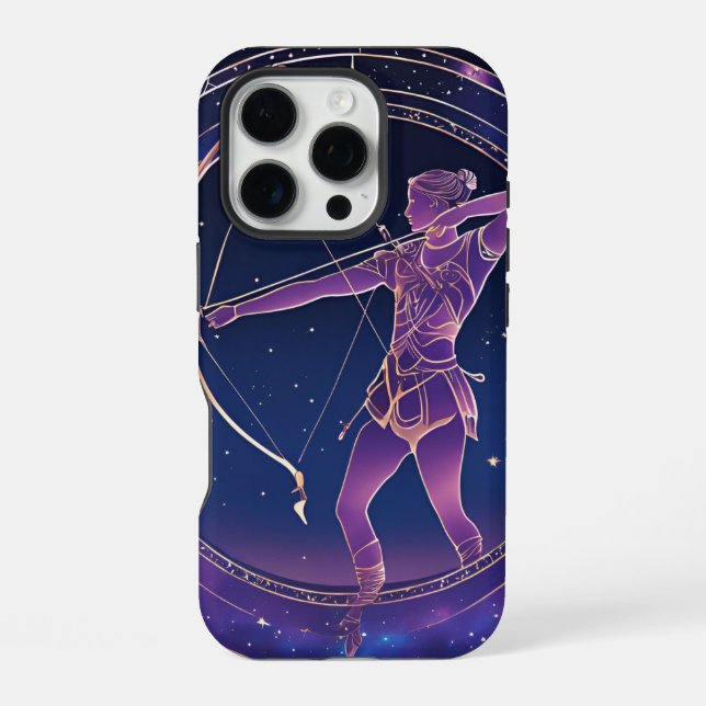 Celestial Sagittarius Zodiac Sign iPhone Case (Back)