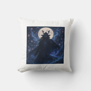 Celestial Samurai Throw Pillow Anime Fantasy