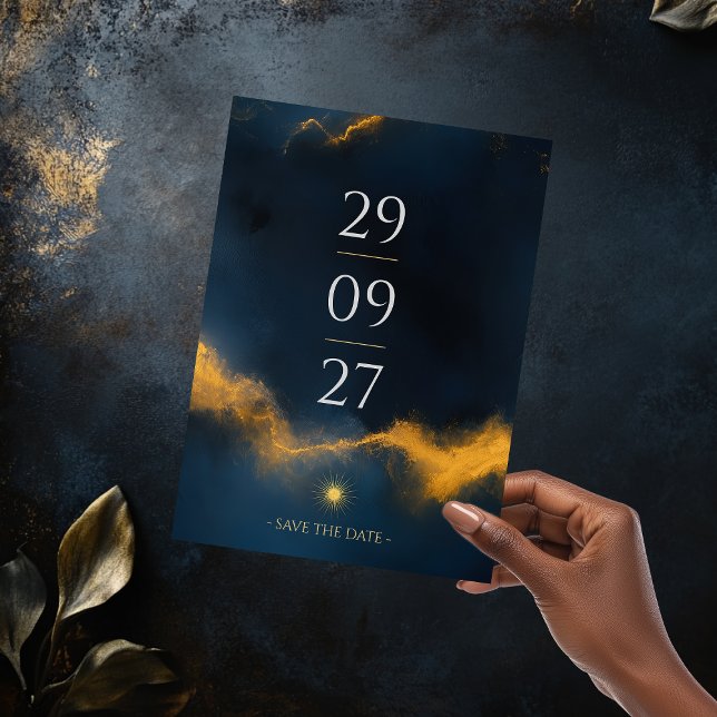Celestial Save the Date - Midnight Blue and Gold (Creator Uploaded)