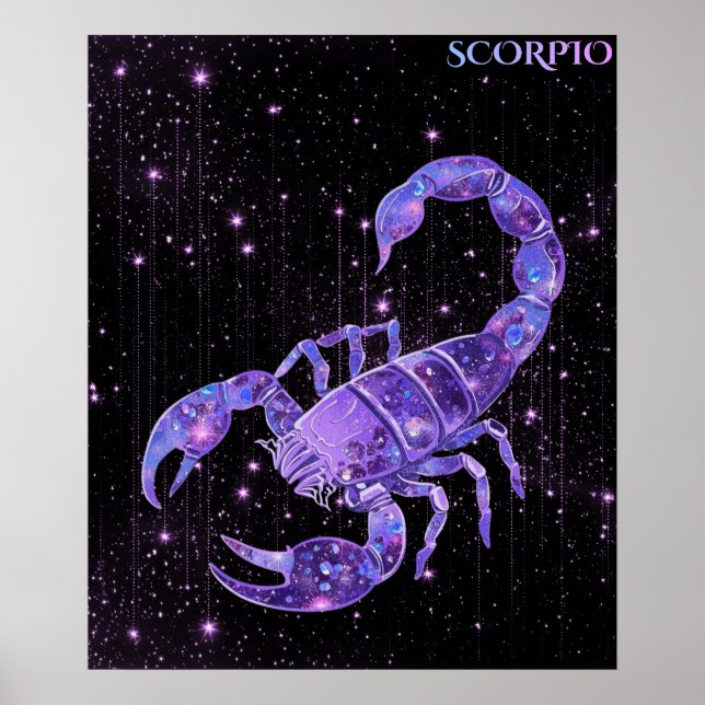 Celestial Scorpio – Astrology Art Poster (Front)