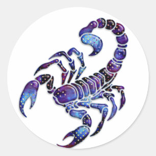 Celestial Scorpion Classic Round Sticker