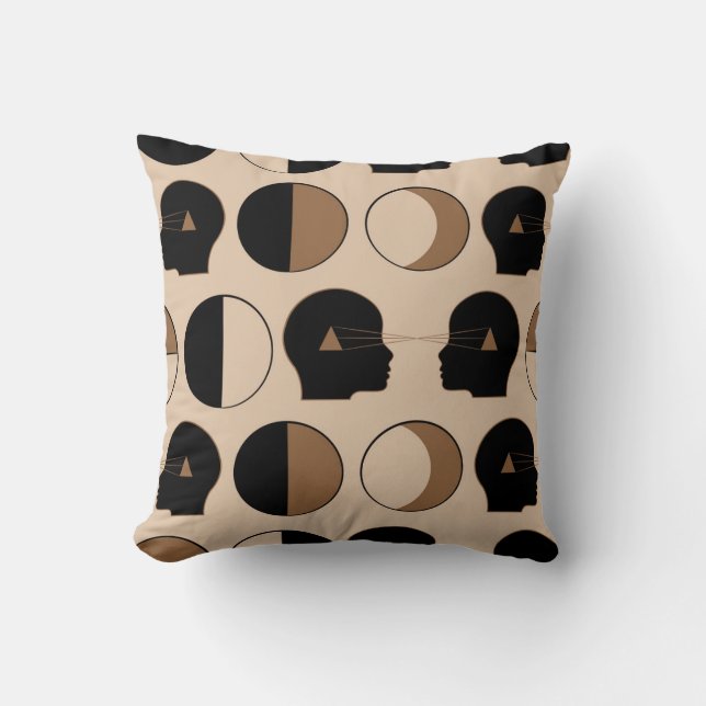 Celestial Seamless Pattern Design with Human Energ Cushion (Front)