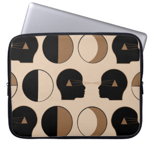 Celestial Seamless Pattern Design with Human Energ Laptop Sleeve