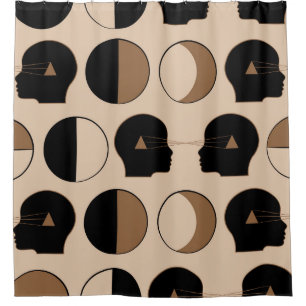 Celestial Seamless Pattern Design with Human Energ Shower Curtain