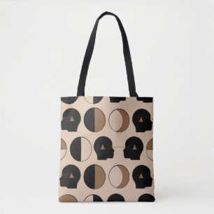 Celestial Seamless Pattern Design with Human Energ Tote Bag