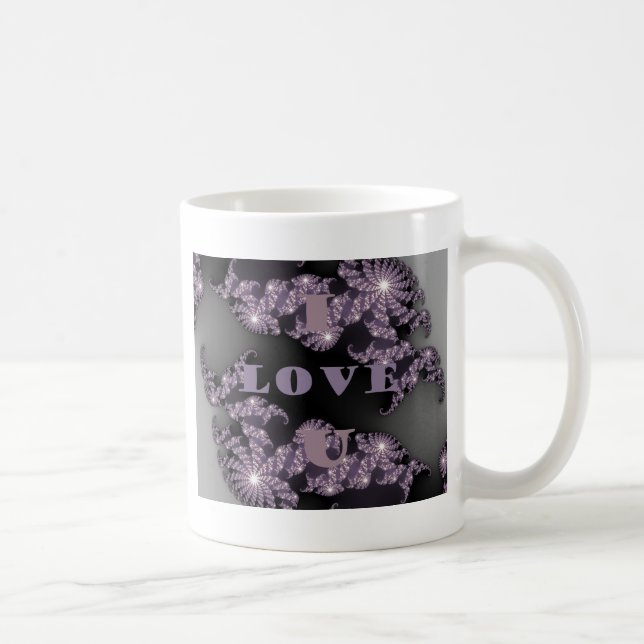 Celestial Sentiments I Love You Galactic Greeting  Coffee Mug (Right)