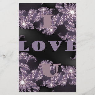 Celestial Sentiments I Love You Galactic Greeting  Stationery