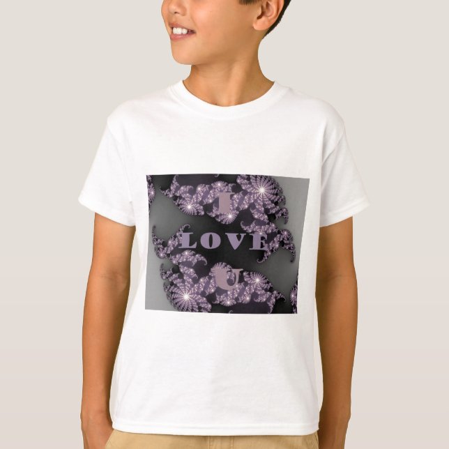 Celestial Sentiments I Love You Galactic Greeting  T-Shirt (Front)