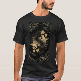 Celestial Serenity Maple Leaf T-Shirt