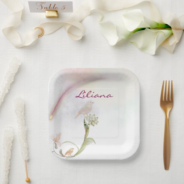  Celestial shooting star Paper Plate (Wedding)