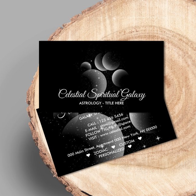 Celestial Silver Galaxy Cluster Business Card (Creator Uploaded)