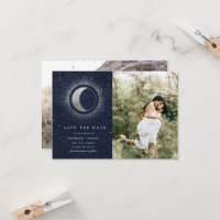 Celestial Silver Two Photo Save The Date