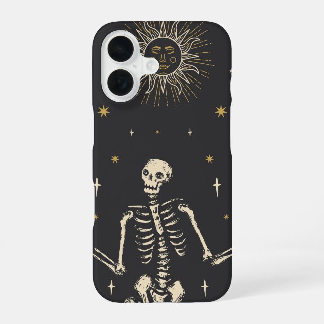 Celestial Skeleton iPhone 16 Case (Back)