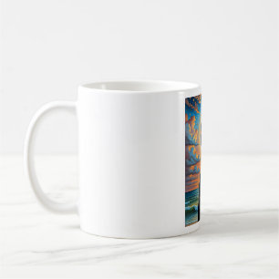 Celestial Skeleton Sunset Art Shirt Coffee Mug