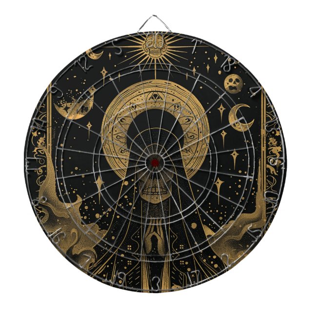 Celestial Skull Night Sky Dartboard (Front)