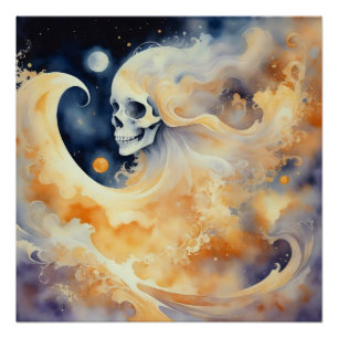 Celestial Skull Poster