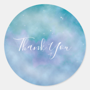 Celestial Sky Galaxy Baby Shower Favor Stickers