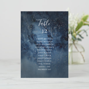 Celestial Sky   Silver Table Number Seating Chart