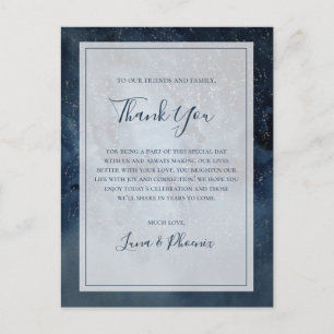 Celestial Sky With Frame Thank You Reception Card