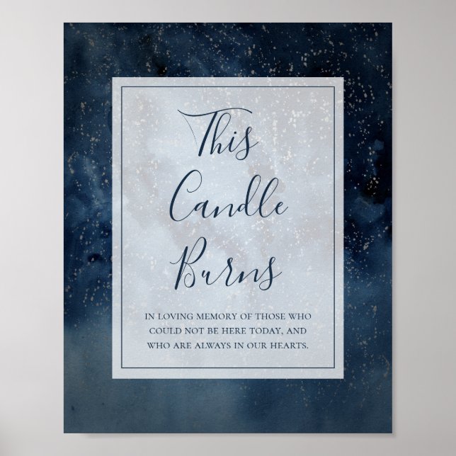 Celestial Sky With Frame This Candle Burns Sign (Front)