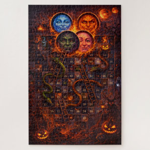 Celestial snakes and ladders Gothic fantasy 1000 p Jigsaw Puzzle