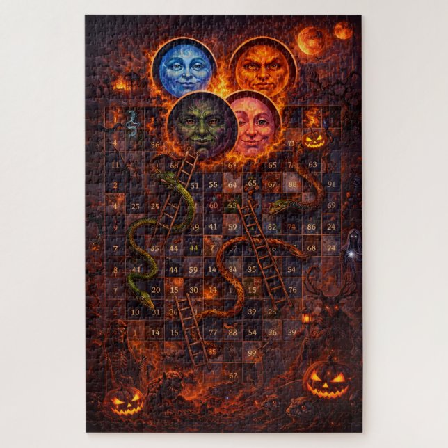 Celestial snakes and ladders Gothic fantasy 1000 p Jigsaw Puzzle (Vertical)