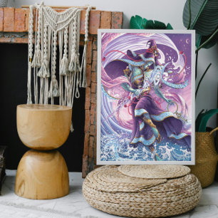 Celestial Sorcerer Hand Drawn Poster