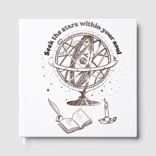 Celestial Soul Wisdom Vintage Armillary Sphere Guest Book