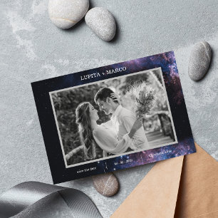 Celestial Space Astronomy Wedding Save the Date Announcement