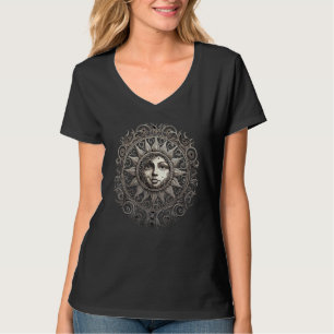 Celestial Space Sun Moon Boho Luna Solar Astronomy T-Shirt
