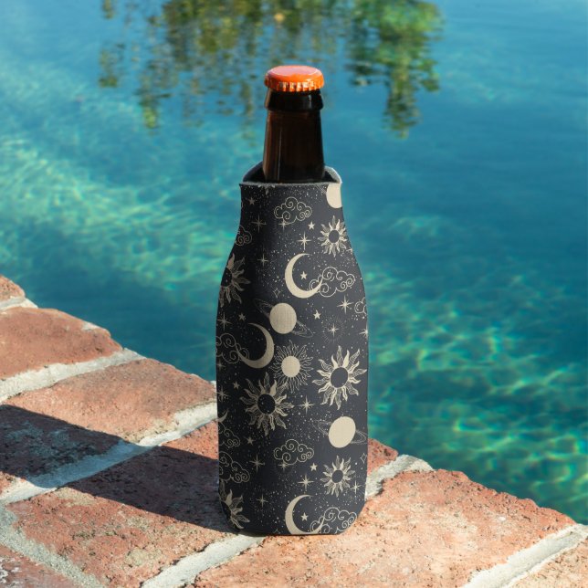 celestial space sun moon galaxy planet beige bottle cooler (In Situ Pool)