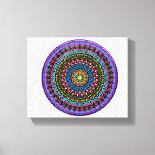 Celestial spectrum Mandala Canvas Print