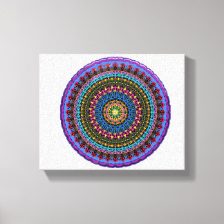 Celestial spectrum Mandala Canvas Print