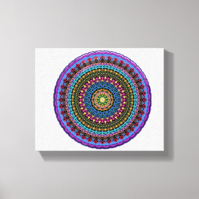 Celestial spectrum Mandala  Canvas Print (Front)