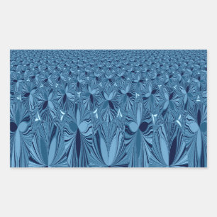 Celestial Splendour: Iridescent Blue Rose Design Rectangular Sticker