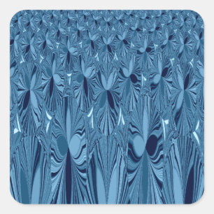 Celestial Splendour: Iridescent Blue Rose Design Square Sticker