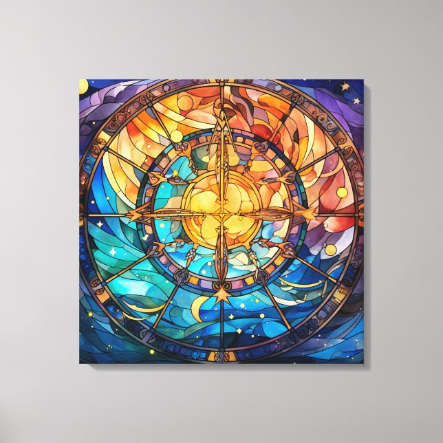 Celestial Stained Glass Canvas Art (Front)